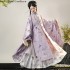 Original Spring Ming Embroidered Flower Bird Cloak Embroidered Pleated Skirt Han Dynasty Purple Hanfu Women Costumes