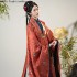 Original Spring Ming Embroidered Flower Bird Cloak Embroidered Pleated Skirt Han Dynasty Purple Hanfu Women Costumes