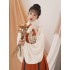 Hanfu Dresses Ming Dynasty Square Collar Half Sleeves Main Waist Female Winter Horse Face Skirt daily Improved Clothes