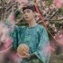 Vintage Round Neck Lion Printed Hanfu Robe Men Ancient Chinese Costumes Tang Dynasty Samurai Cosplay Stage Performance Clothes