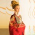 Original Chinese Wedding Ming Dynasty Hanfu Flower Red RoundNeck Dragon Robe Hanbok Stand Collar Long Dresses Women Python Costume