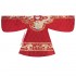 Original Chinese Wedding Ming Dynasty Hanfu Flower Red RoundNeck Dragon Robe Hanbok Stand Collar Long Dresses Women Python Costume