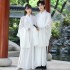 Solid White Vintage Hanfu Chinese Ancient Cosplay Costumes Long Robes Elegant Couple Chinese Traditional Dresses Dance Wear