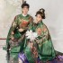 6 Colors Spring Ming Dynasty Couple Wedding Hanfu Dresses Round Neck Long Robe Men Women Chinese Traditional Skirt Outfit Stage