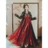 Chinese Traditional Dresses Black Top Skirt Set Red Robe Set Fairy Bronzing Costumes Women Hanfu Dancewear Ancient Performance