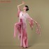 Classical Dance Costumes Female Adult Chiffon Print Long Flowing Sleeve Top Hanfu Cosplay Chinese Dance Wear Practice Clothes
