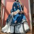 Qing Dynasty Imitation Antique Clothes Restored Hanfu Heavy Industry Stand Collar Embroidered Big Sleeves Robe