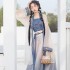 Summer Improved Chiffon Print Dresses Women Chinese Traditional Hanfu Dresses 3PCS Song Dynasty Princess Performance Clothing