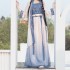 Summer Improved Chiffon Print Dresses Women Chinese Traditional Hanfu Dresses 3PCS Song Dynasty Princess Performance Clothing