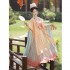 Summer Chinese Ancient Embroidery Hanfu Robe Dresses Women Carnival Cosplay Retro Song Dynasty Cp Sister Costumes