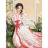 WuXinYi Original Hanfu Dresses For Women Sweet Round Neck Floral Embroidery Top Gradient Skirt Hanfu Suit 3PCS Fairy Dance Costume