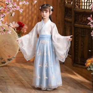 Chinese Traditional Hanfu Children Cosplay Costumes Lace Little Girl Princess Kids Dresses