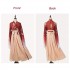 Women Original Hanfu Suit Chinese Waist length Skirt Straight sleeved Suit Skirt Middle School Students Ancient Costume