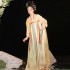 Chinese Red Green Hanfu Cosplay Costumes Dresses for Women Stage Wear Folk Dance Robe Hanfu Dress