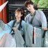 Hanfu Couples Chinese Ancient Embroidery Hanfu Shoot Adult Carnival Cosplay Costumes Blue Gray 3 Pcs Hanfu Outfit Men Women