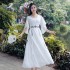 Very Fairy Ancient Hanfu Dresses Summer Improved Chinese Elements Embroidered Elegant Dresses Waist Skirt