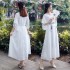 Very Fairy Ancient Hanfu Dresses Summer Improved Chinese Elements Embroidered Elegant Dresses Waist Skirt
