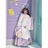 ShiSanYu Women Hanfu Dresses Stand Collar Exquisite Embroidered Long Robe Rabbit Pearl Cloud Shoulder Purple HorseFace Skirt Set