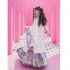 ShiSanYu Women Hanfu Dresses Stand Collar Exquisite Embroidered Long Robe Rabbit Pearl Cloud Shoulder Purple HorseFace Skirt Set