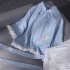 Summer Women Hanfu Chinese Blue White Pleated Skirt Dresses Plus Size JK Cosplay Costumes Traditional Clothing
