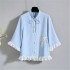 Summer Women Hanfu Chinese Blue White Pleated Skirt Dresses Plus Size JK Cosplay Costumes Traditional Clothing