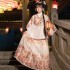 Original Ming Dynasty Flower Hanfu Dresses Elegant Stand Collar Big Sleeve Top Horse Face Skirt 4m