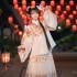 Original Ming Dynasty Flower Hanfu Dresses Elegant Stand Collar Big Sleeve Top Horse Face Skirt 4m