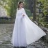 Ancient Chinese Sunscreen Clothing Women Fairy Female Coat Shawl Ancient Costumes Improved Hanfu Cloak Hooded Jacket White Party