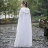 Ancient Chinese Sunscreen Clothing Women Fairy Female Coat Shawl Ancient Costumes Improved Hanfu Cloak Hooded Jacket White Party