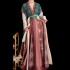 Tang Guozi Hanfu Women Round Shirt Suit Dresses Waist-length-skirt Recovery Spring Summer Cosplay Ancient Chinese Costume