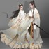 Yunshuji Original Spring Autumn Collar Hanfu Men Women Large Sleeve Wei Jin Print Suit