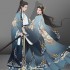 Yunshuji Original Spring Autumn Collar Hanfu Men Women Large Sleeve Wei Jin Print Suit