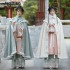 Original Chinese Autumn Winter Women Hanfu Cape Cloak Ancient Tang Princess Overcoat Women Fairy Floral Thicken Mantle Coat