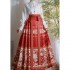Improved Ming Dynasty Hanfu Suit With Long Horse-face Skirt Long-sleeved Chinese Traitional Pleated Clothing