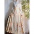Improved Ming Dynasty Hanfu Suit With Long Horse-face Skirt Long-sleeved Chinese Traitional Pleated Clothing