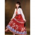Blue Improved Ming Dynasty Eight-point Horse-face Skirt Chinese Pleated Skirt Daily Red Hanfu Skirt Women