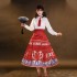 Blue Improved Ming Dynasty Eight-point Horse-face Skirt Chinese Pleated Skirt Daily Red Hanfu Skirt Women