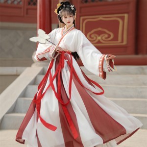 Chinese Traditional Dresses Fairy Performance Women Retro Folk Dance Wear Song Dynasty Costumes Ancient Hanfu