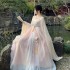 Chinese Traditional Hanfu Dresses Women Elegant Ancient Tang Dynasty Floral Print Princess Costumes Oriental Retro Fairy Sets