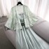 Large Size Women Improved Hanfu Dresses Suit Women Summer Retro Tang Dresses Two piece Set Cosplay Costumes Fairy Costume