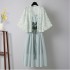 Large Size Women Improved Hanfu Dresses Suit Women Summer Retro Tang Dresses Two piece Set Cosplay Costumes Fairy Costume