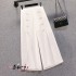 Summer Lotus Sweet Chinese Suit Large Size Embroidered Top Suit Hanfu Slim Wide leg Pants Oversized Women Two piece Set