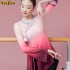 V Neck Modern Dance Long Sleeve Classical Dancewear National Tops Hanfu Blouse Loose Hem Yoga Practice Clothing Adults