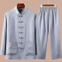 5 Colors Chinese Traditional Clothing Tang Suit For Men Kung Fu Dance Costumes Clan Wushu Hanfu Satin Stage Wing