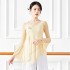 Women Classical Dance Costumes Chinese National Female Hanfu Folk Ballet Practice Clothes Yoga Sportswear Tops