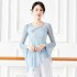 Women Classical Dance Costumes Chinese National Female Hanfu Folk Ballet Practice Clothes Yoga Sportswear Tops