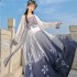 Women Hanfu Song Dynasty Loose Retro Dresses Cardigan Flower Bird Print Pleated Skirt Camisole Suit Wei Jin Dynasty Clothing