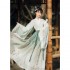 Elegant Women Hanfu Female Big Sleeve Kimono Big Sleeve Tops Skirt Suits Chinese Cosplay Outfit Flower Embroidery Party
