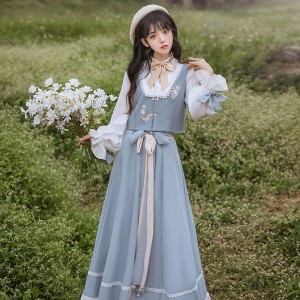 Women Dresses Suit Improved Hanfu Suit Skirt Chinese Daily Three-piece Set Chinese Traditional Culture Hanfu