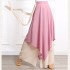 Women Chinese Chiffon Folk Dance Costumes Hanfu Harem Skort Pants Flowy Classical Dance Wear 2 Layers